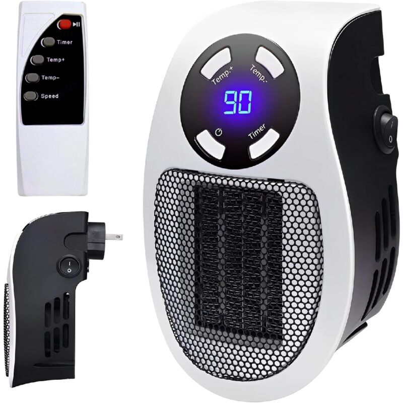 Sollbry Chauffage Enfichable 500W, Mini Chauffe-Air Électrique Socket