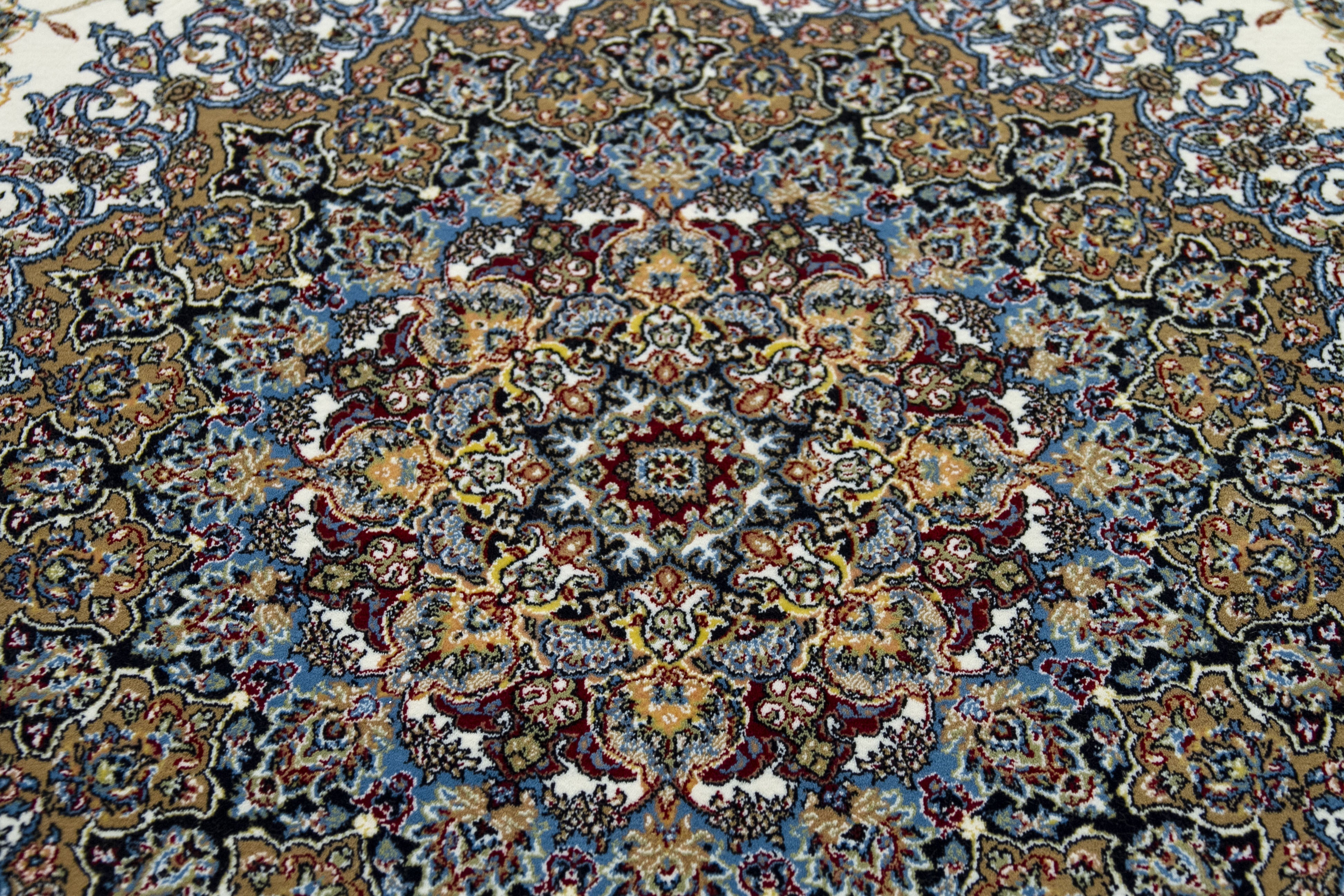 Hamid - Tapis 300x200cm marron motif floral oriental - 5