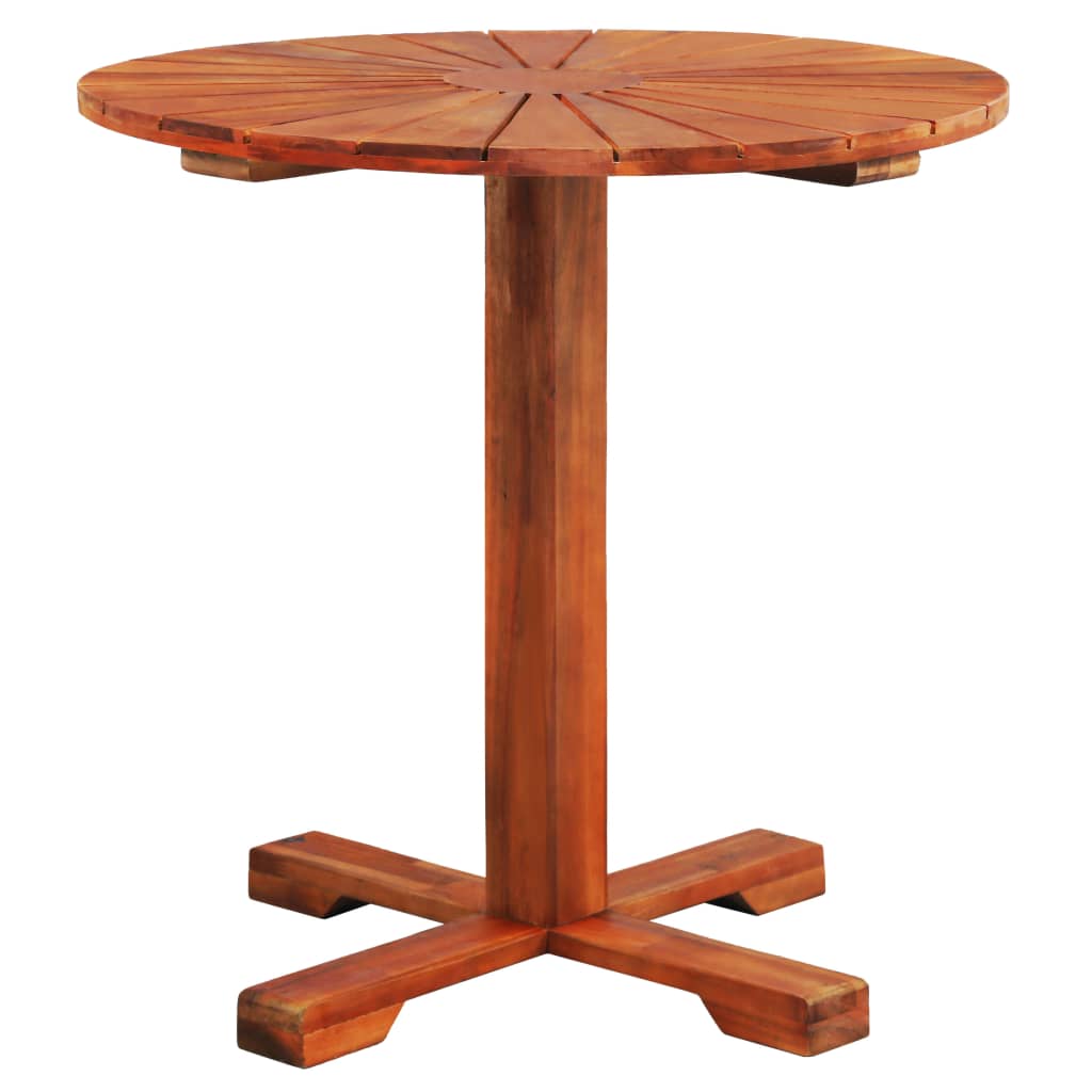 VidaXL Tavolo Da Bistrot Pieghevole In Legno Massello Di Teak - 60x60x65 Cm, Per Esterno/Interno