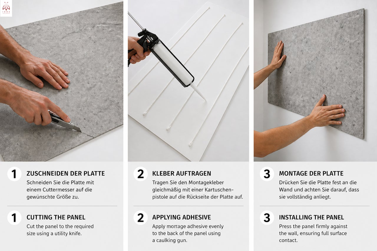 Painel decorativo 3D em poliestireno XPS efeito betão cinza prateado – Parede e teto – 3 mm – 100x50 cm – 1 peça – 128151 - 5