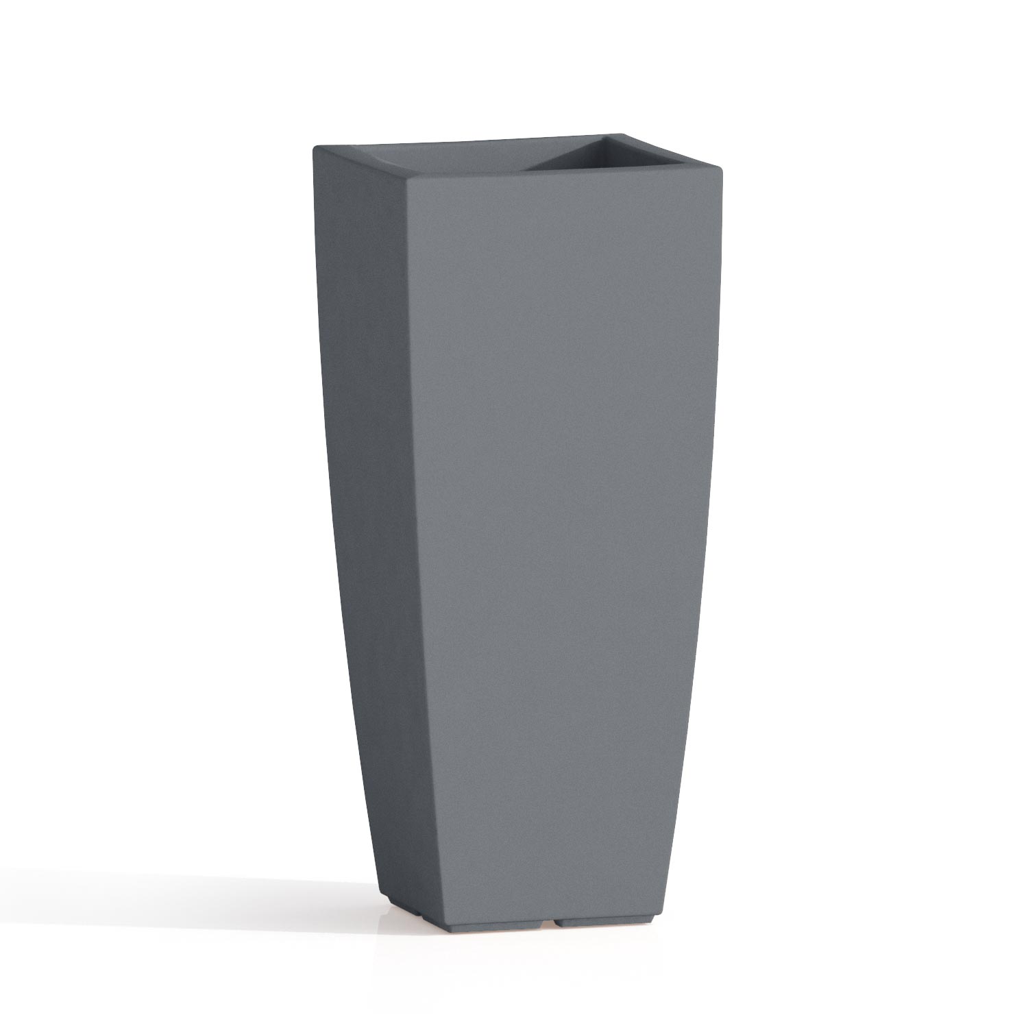 Pot de Fleurs Agave en Résine Carré 33x33 CM H70 Gris - 6