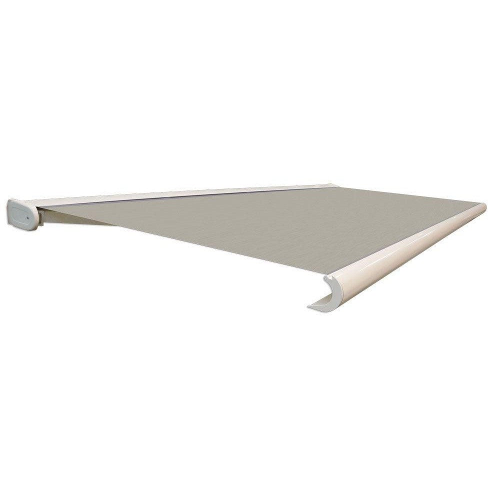 Toldo cofre samoa de 5 m x 3,5 m con motor, mando a distancia y sistema de emergencia (sesgc - gris)