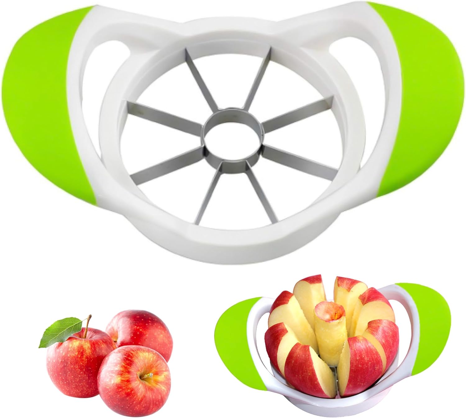 FEITA Affettatrice E Taglia Mele In Acciaio Inox – 12 Lame, Rimuove Il Torsolo, Adatta A Frutti Fino A 10,2 Cm