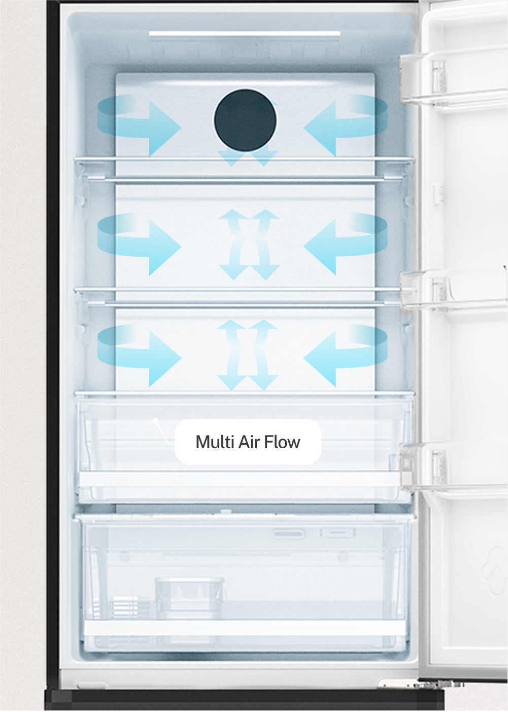 CREATE - FRIDGE STUDIO COMBI PRO 402 - Réfrigérateur-congélateur combiné 402L No Frost avec Space Pro et Care+- Noir - 6