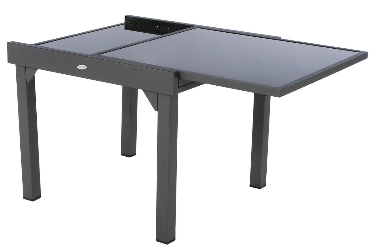 Table de jardin extensible Piazza Anthracite & Graphite - Hespéride - 3