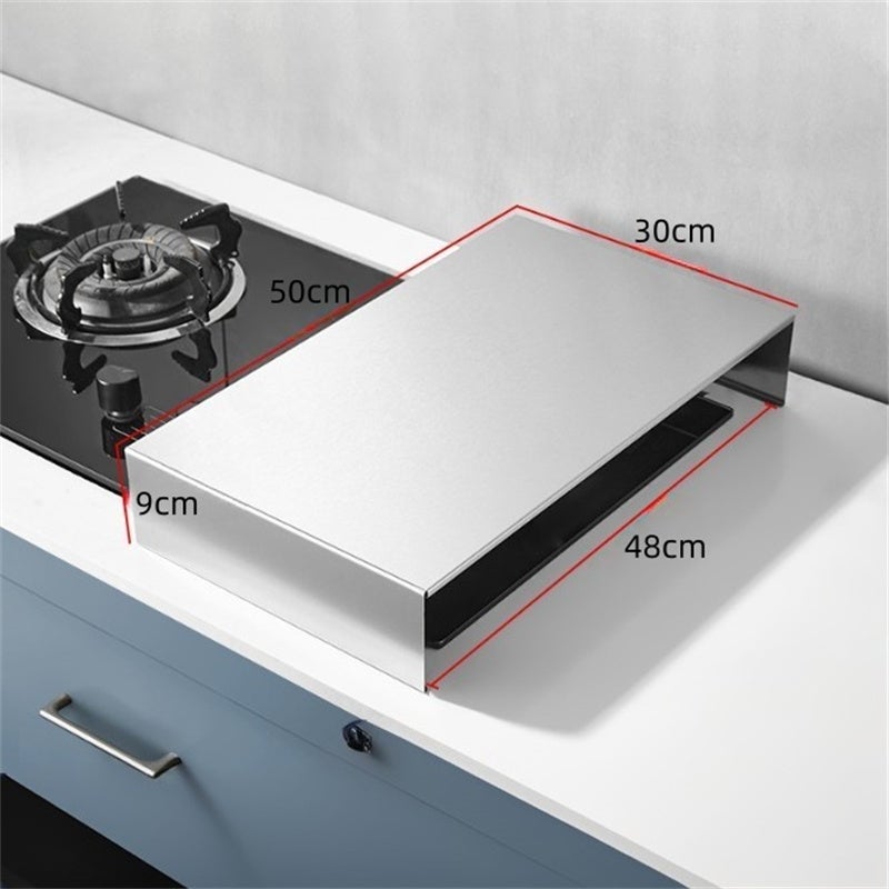 Plaque de couverture pour cuisinière à gaz, support pour plaque à induction, capacité de charge 40 kg, acier inoxydable, 30×50×9 cm - 6