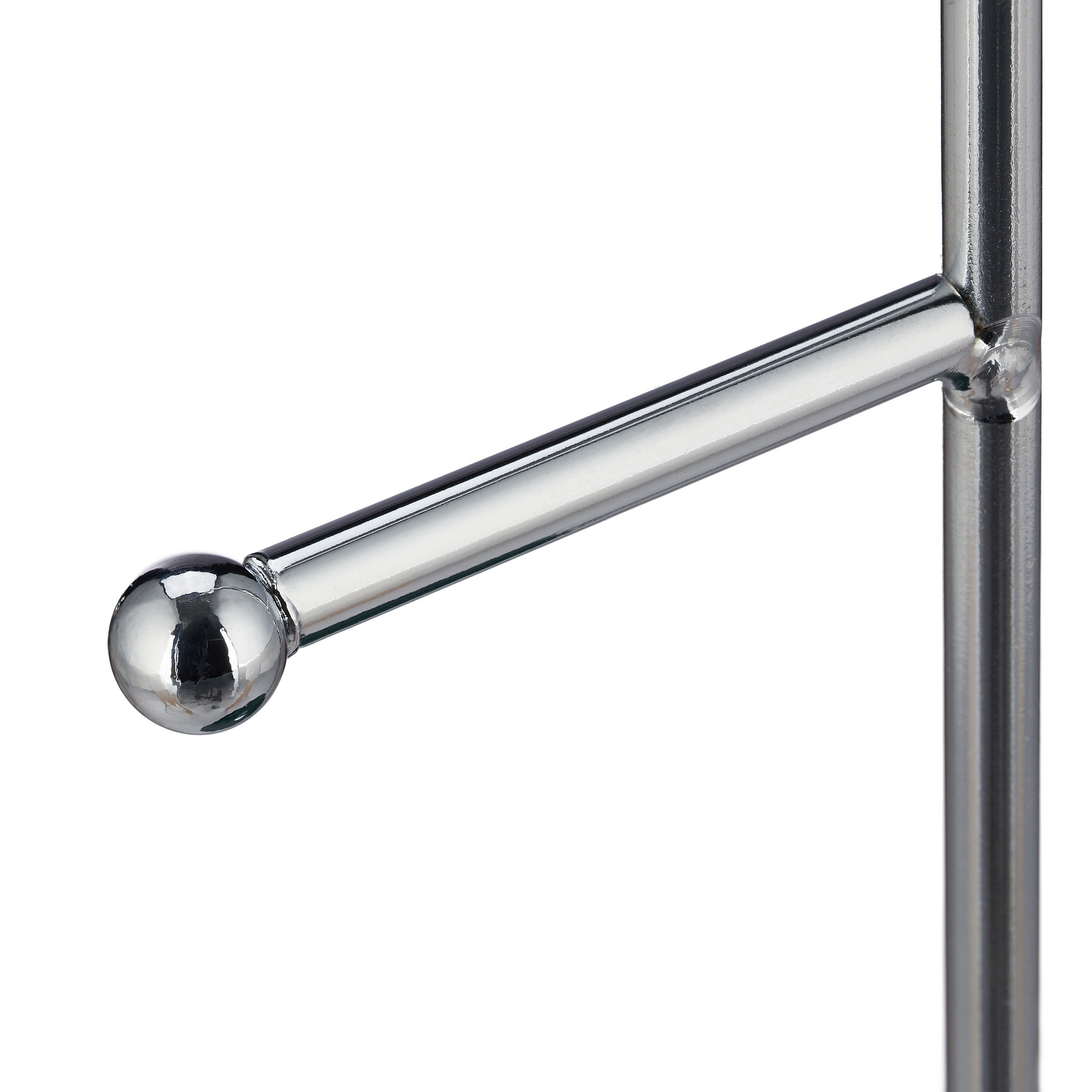 Porte-bijoux, pied en marbre, rangement pour colliers, boucles d’oreilles & bracelets, barres, vert/argent, Relaxdays - 6