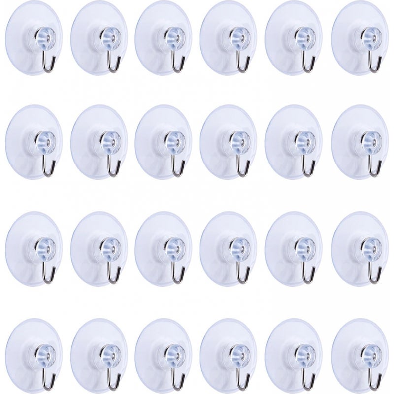 24 sztuki haczyków z przyssawkami do łazienki, kuchni i salonu (45 mm)