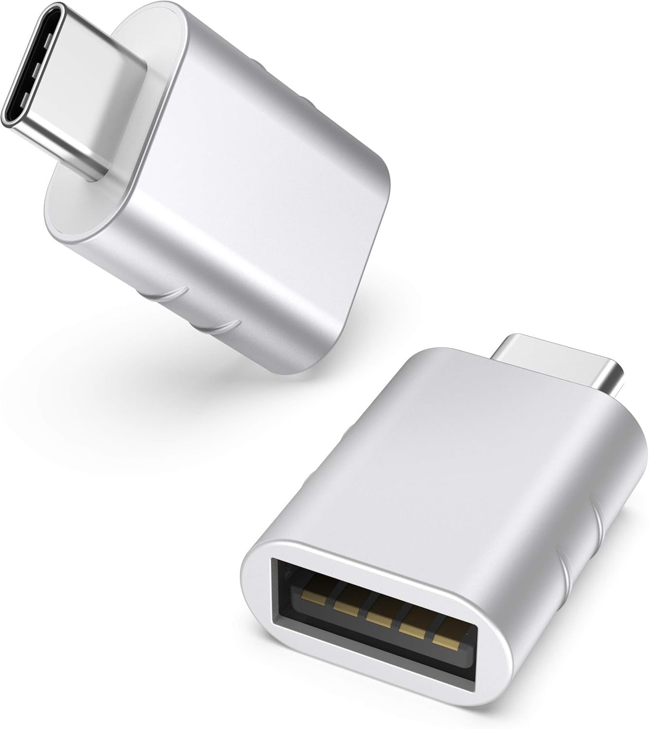 Srebrna przejściówka z USB typu C na USB zestaw przejściówek z USB typu C męskiego na żeńskie kompatybilna z MacBook Pro Air iMac iPad Mini Pro