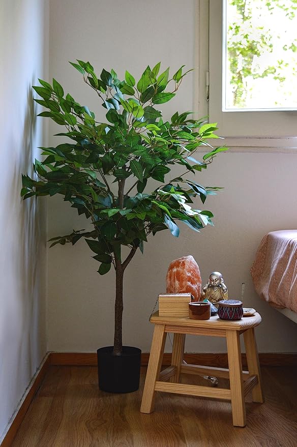 Planta Artificial Ficus 105 cm – Árbol Decorativo Realista sin Mantenimiento – VALYRIA HOME - 4
