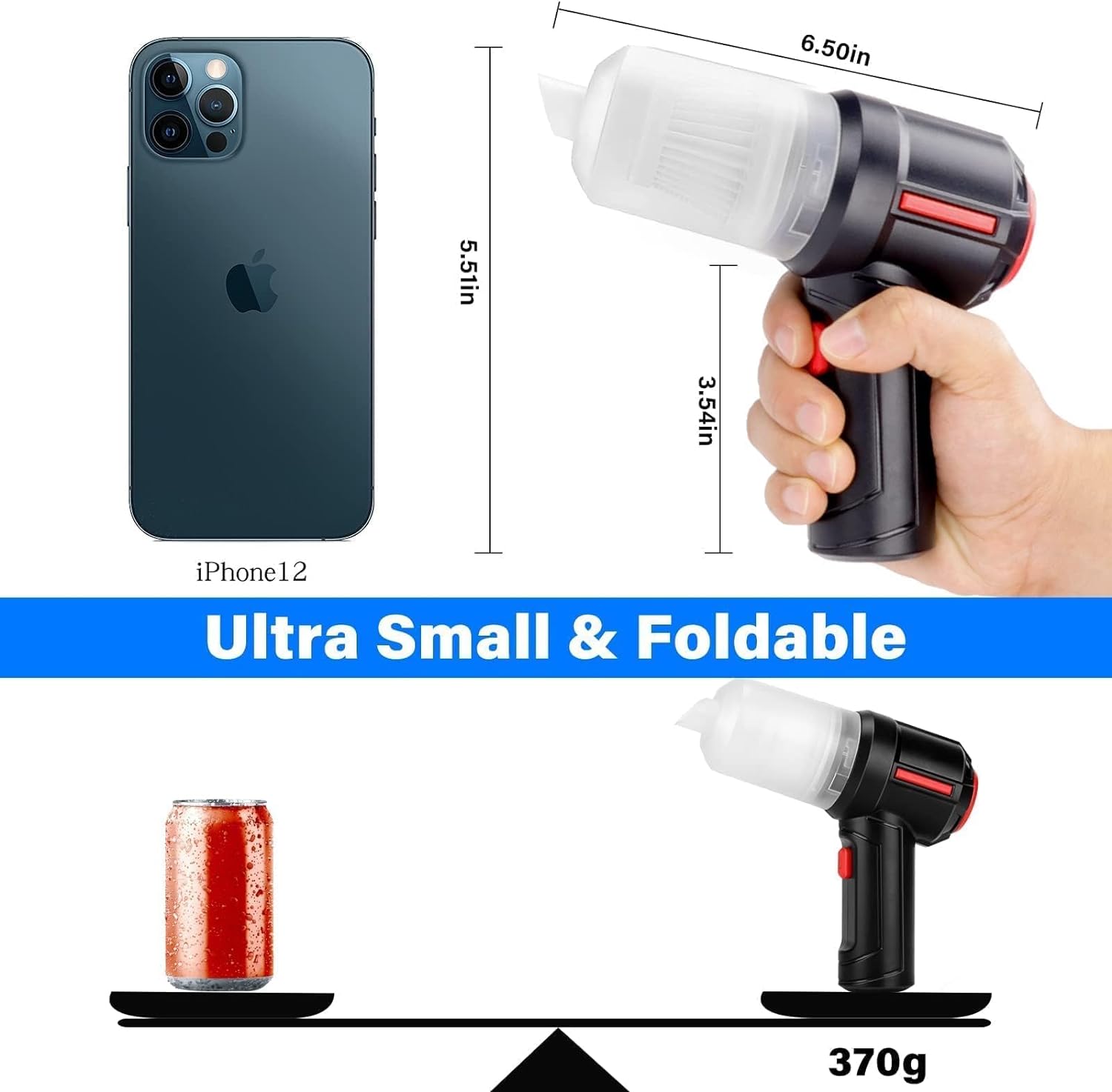 Aspirateur de voiture puissant, aspirateur à main sans fil, aspirateur de bureau rechargeable avec filtres lavables pour la maison, la voiture - 3