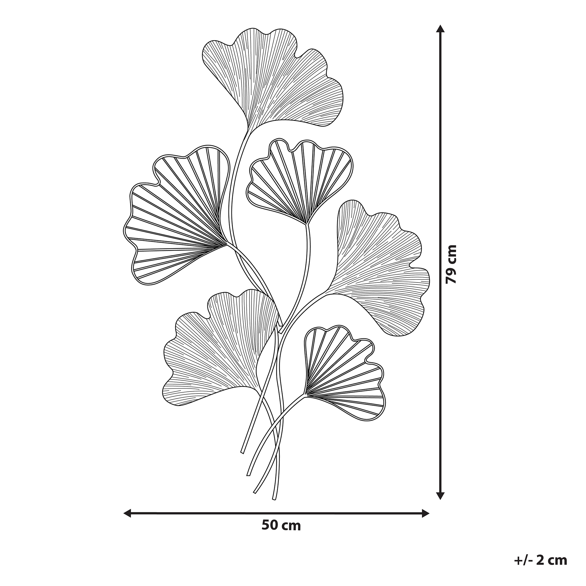 Décoration murale Fleur INDIUM Métal 79 cm Doré - 3