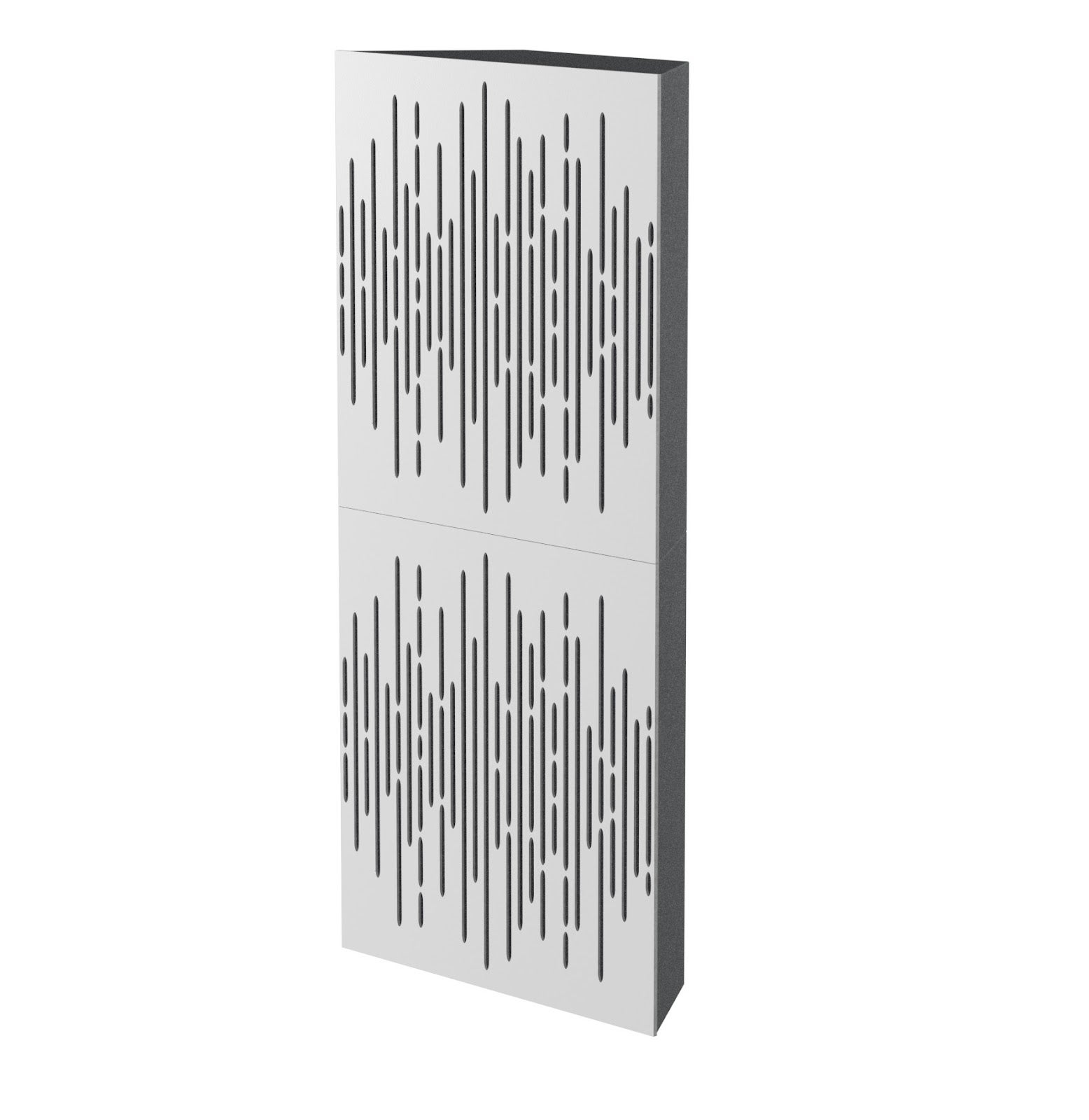 Lot de 2 Pièges à basses WAVE acoustiques insonorisants 50x50x10 cm -MDF perforé laminé et mousse acoustique -Blanc - 4