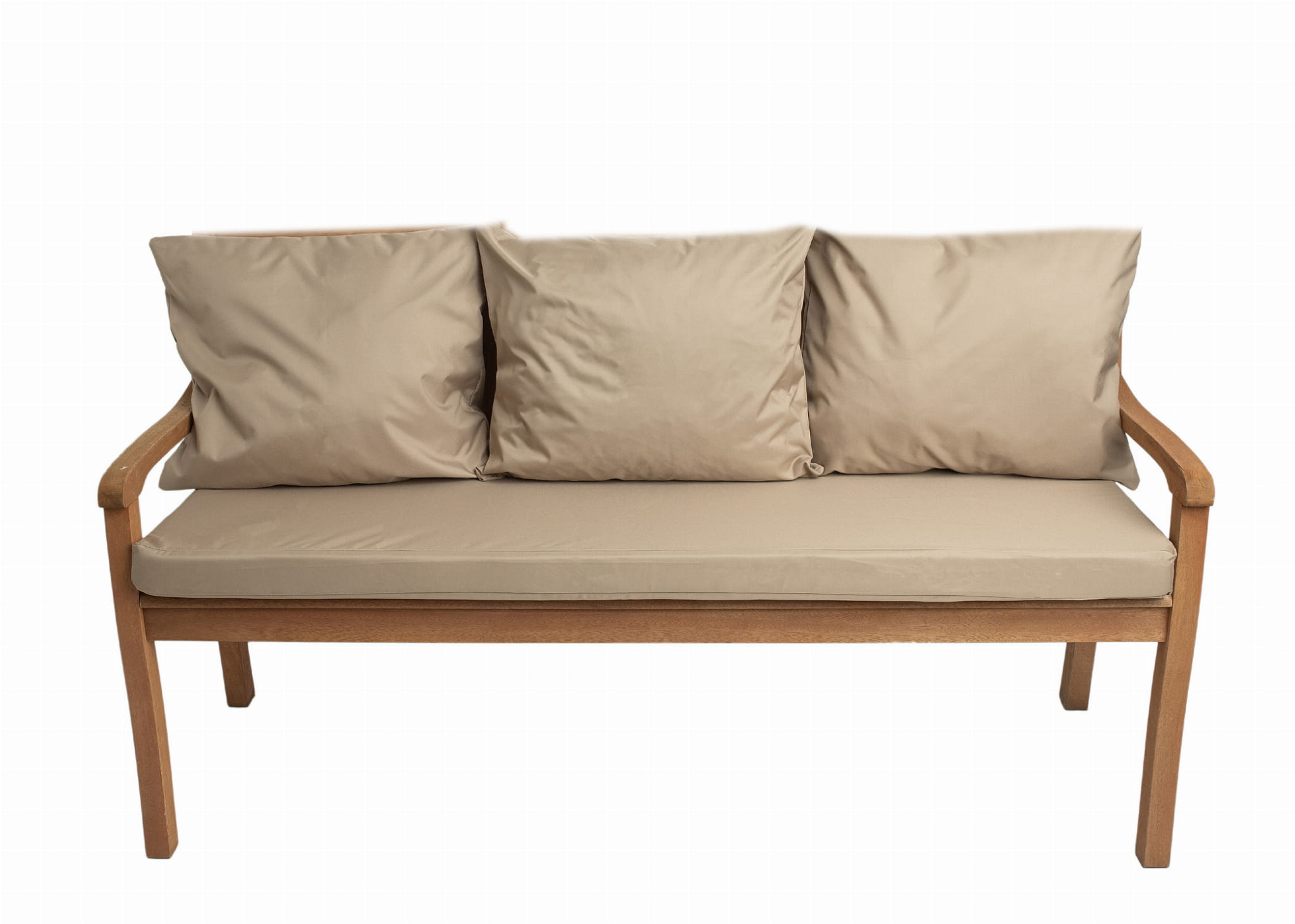 Cojines para banco 150x50x7/3x50x56cm, cojines para banco de jardín beige, cojín exterior/interior, cojines 3 plazas para columpio