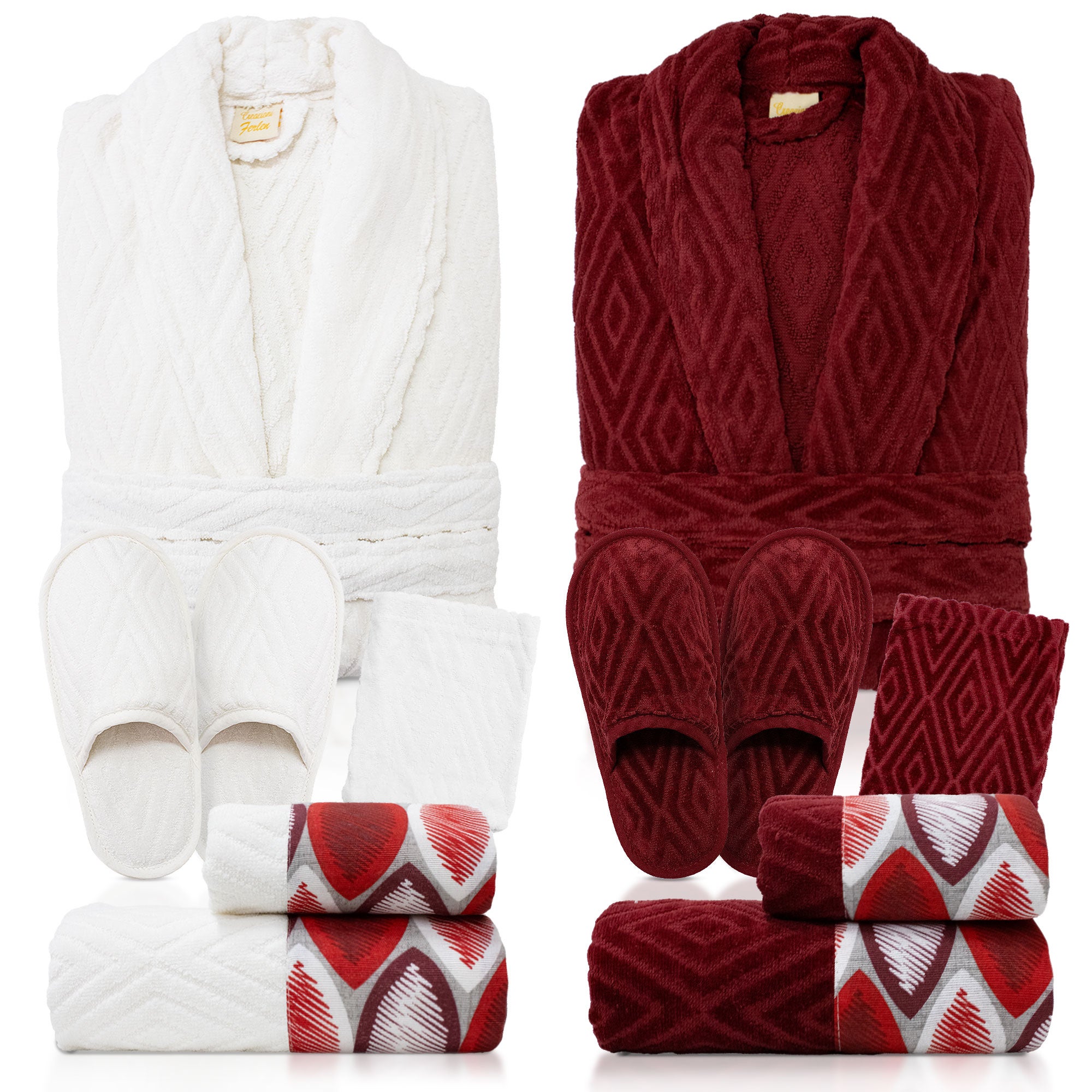 Set Bagno NADA HOME Renato Balestra 3294 – Asciugamani E Accappatoi In Cotone 100%, Completo Uomo/donna