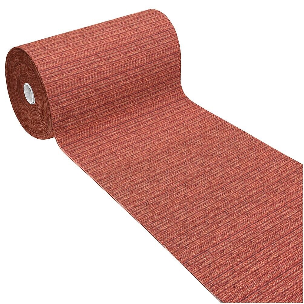 Dywanik Kuchenny 54x280 Cm Antypoślizgowy Absorbent Pasiasty Jednolity Kolor Pomarańczowy