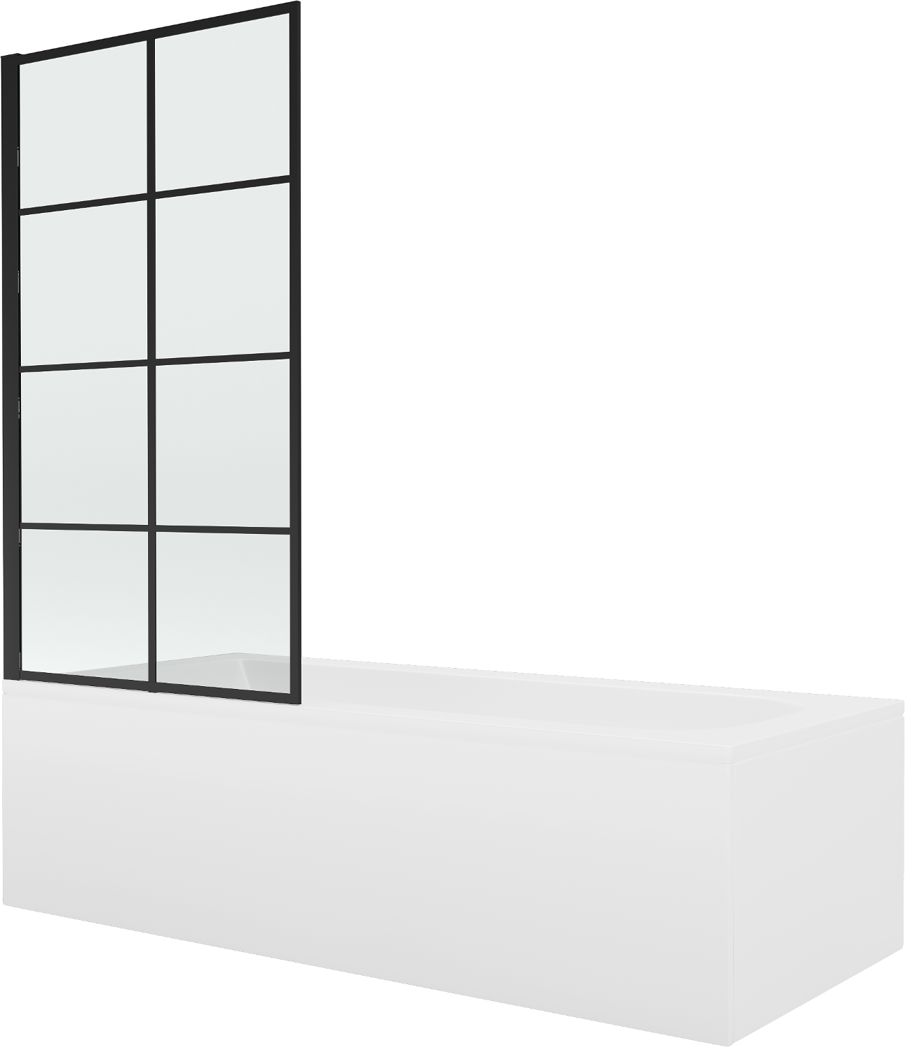 Mexen Vega wanna prostokątna 170 x 70 cm z obudową i parawanem 1-skrzydłowym 70 cm, czarny wzór - 550117070X9307017077