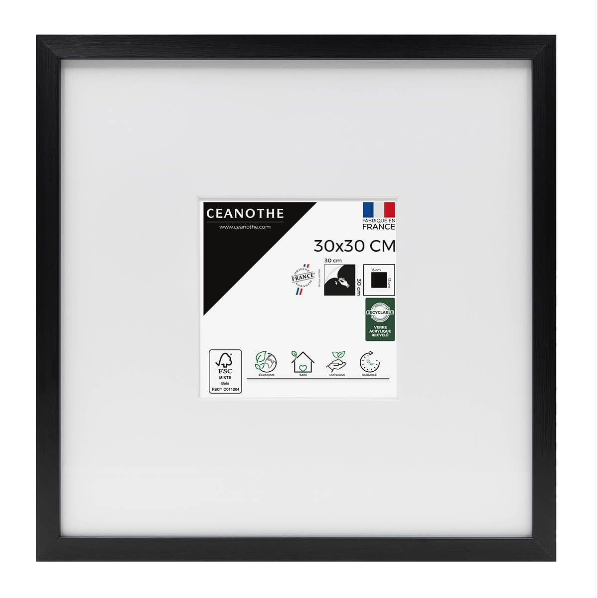 cadre-photo-wild-noir-30x30-cm-avec-passe-partout-13x13-cm-leroy-merlin