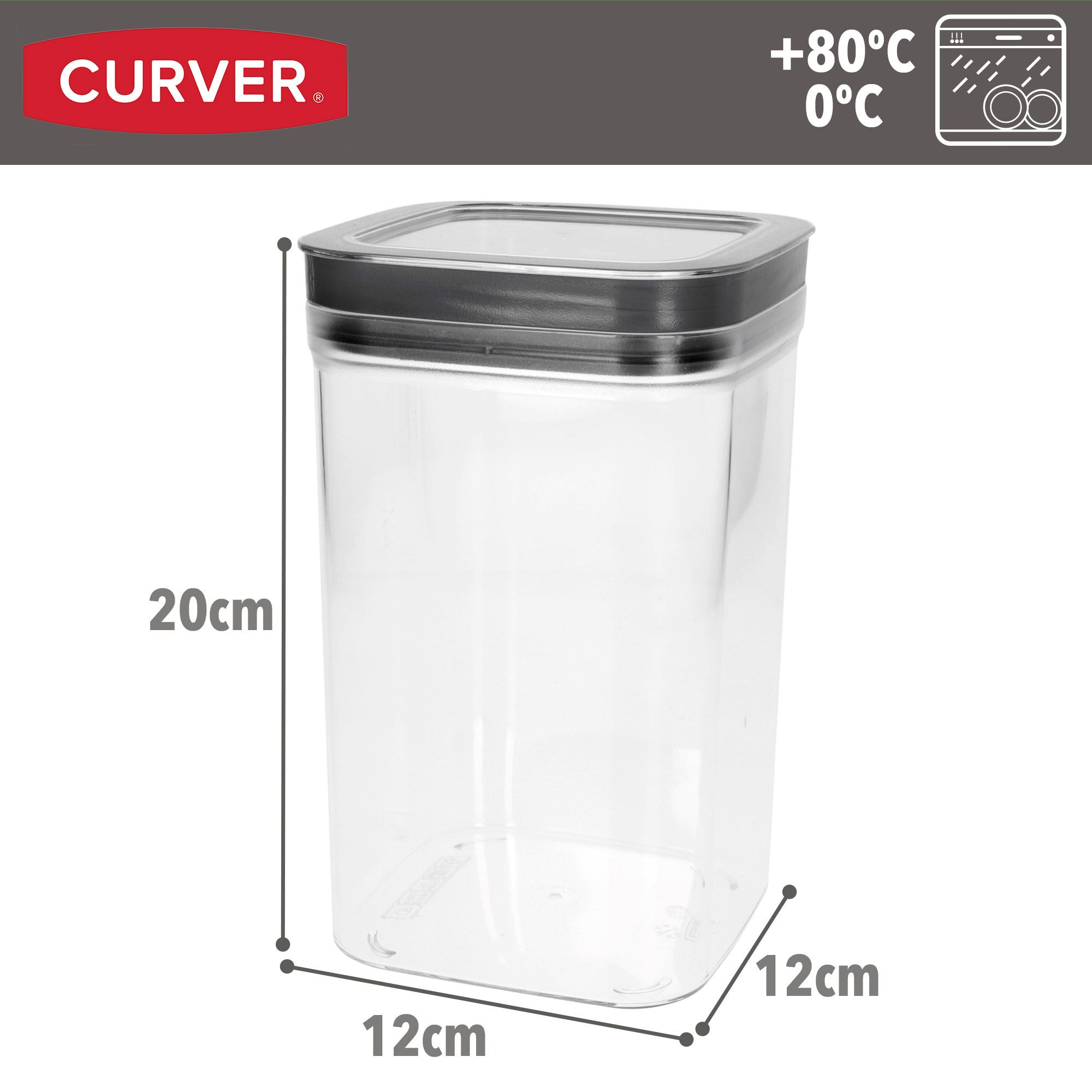 Curver Pack 6 botes plástico herméticos multiusos (1,8L) - 4