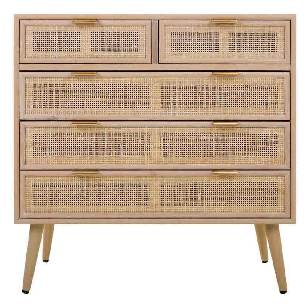 Commode en bois et grille marron 80x39.5x81h - 3