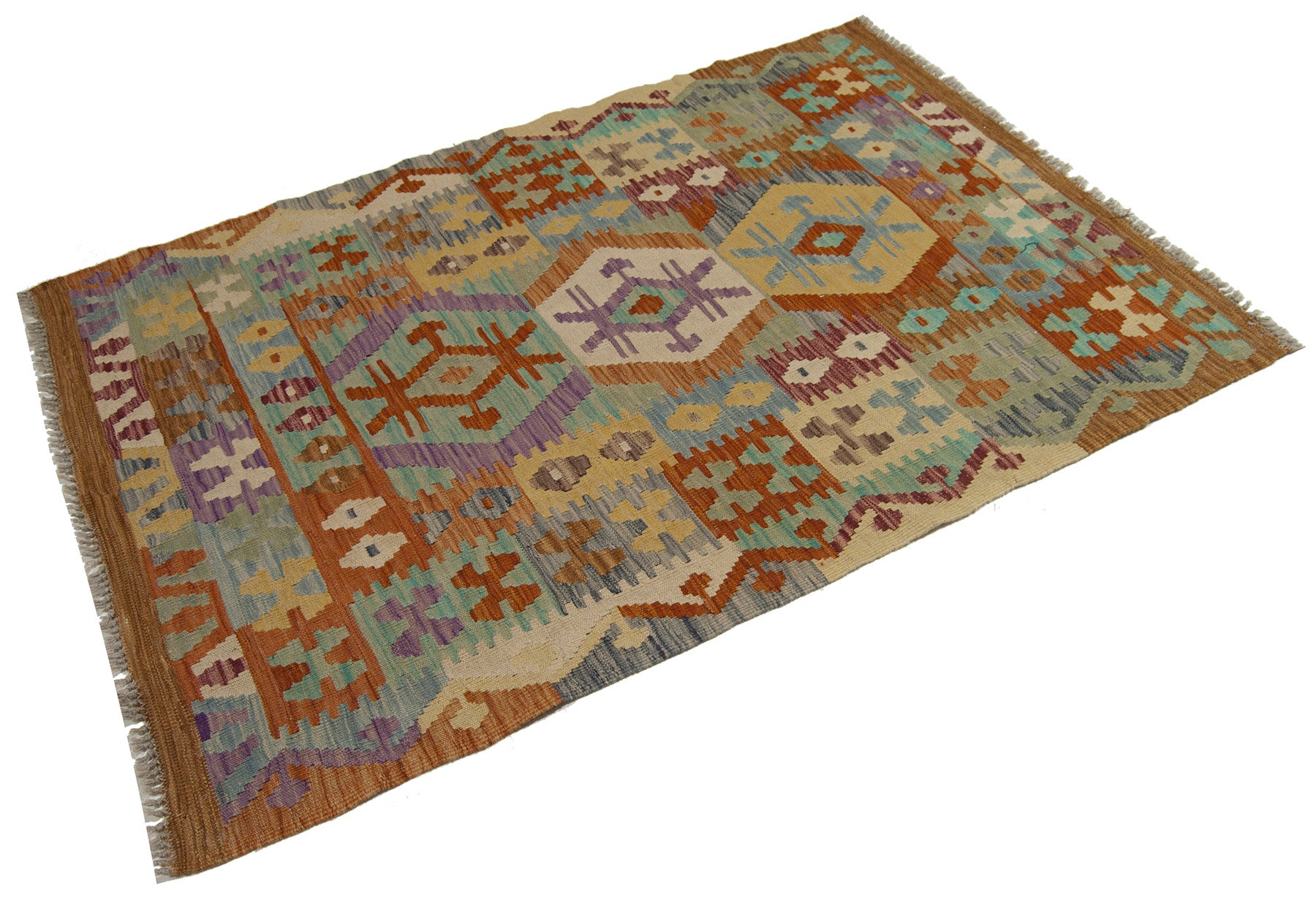 147x103 CM Oryginalny, ręcznie robiony kilim Klasyczny styl Łatwy do czyszczenia