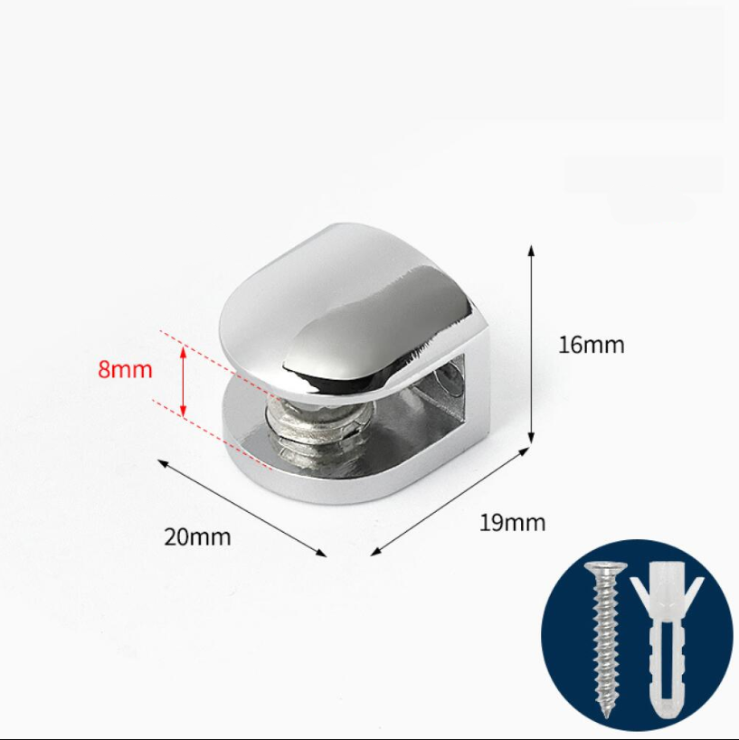 Pince à Verre En Acier Inoxydable, Support De Verre Réglable, Pour Vitres Sans Cadre De 15 à 20