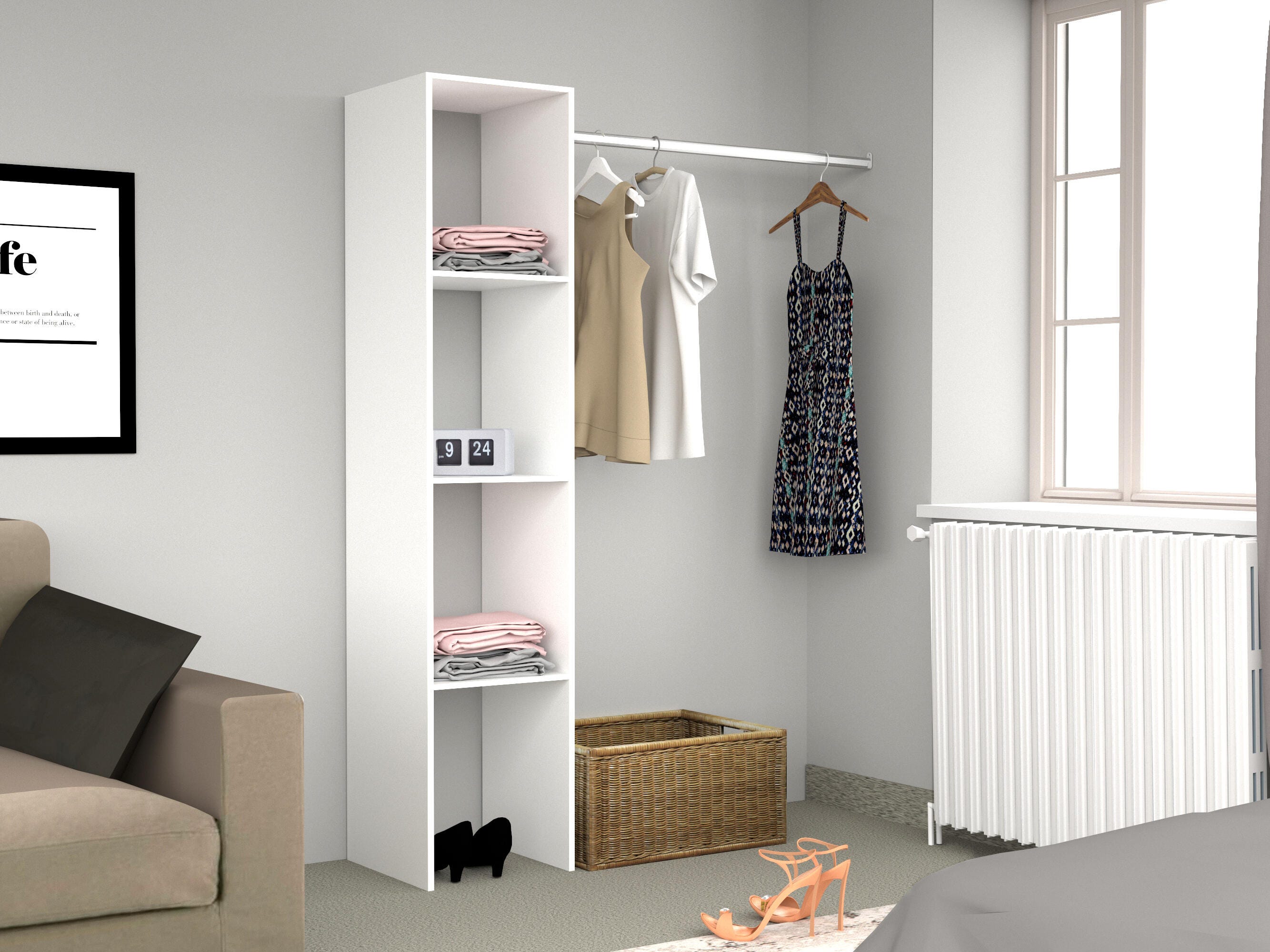 Kit vestiaire Combi 138x180x40cm blanc Box A - 2