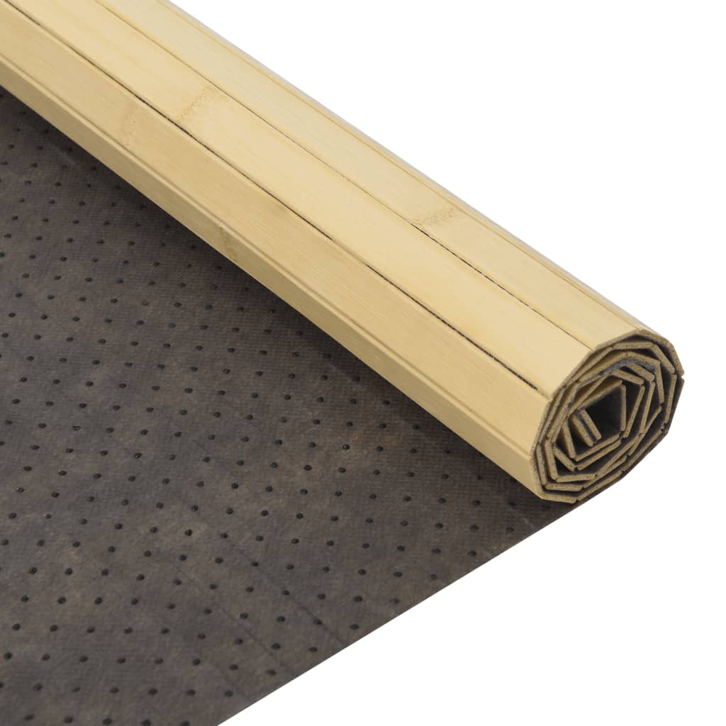Tapis rectangulaire naturel clair 100x200 bambou - 5