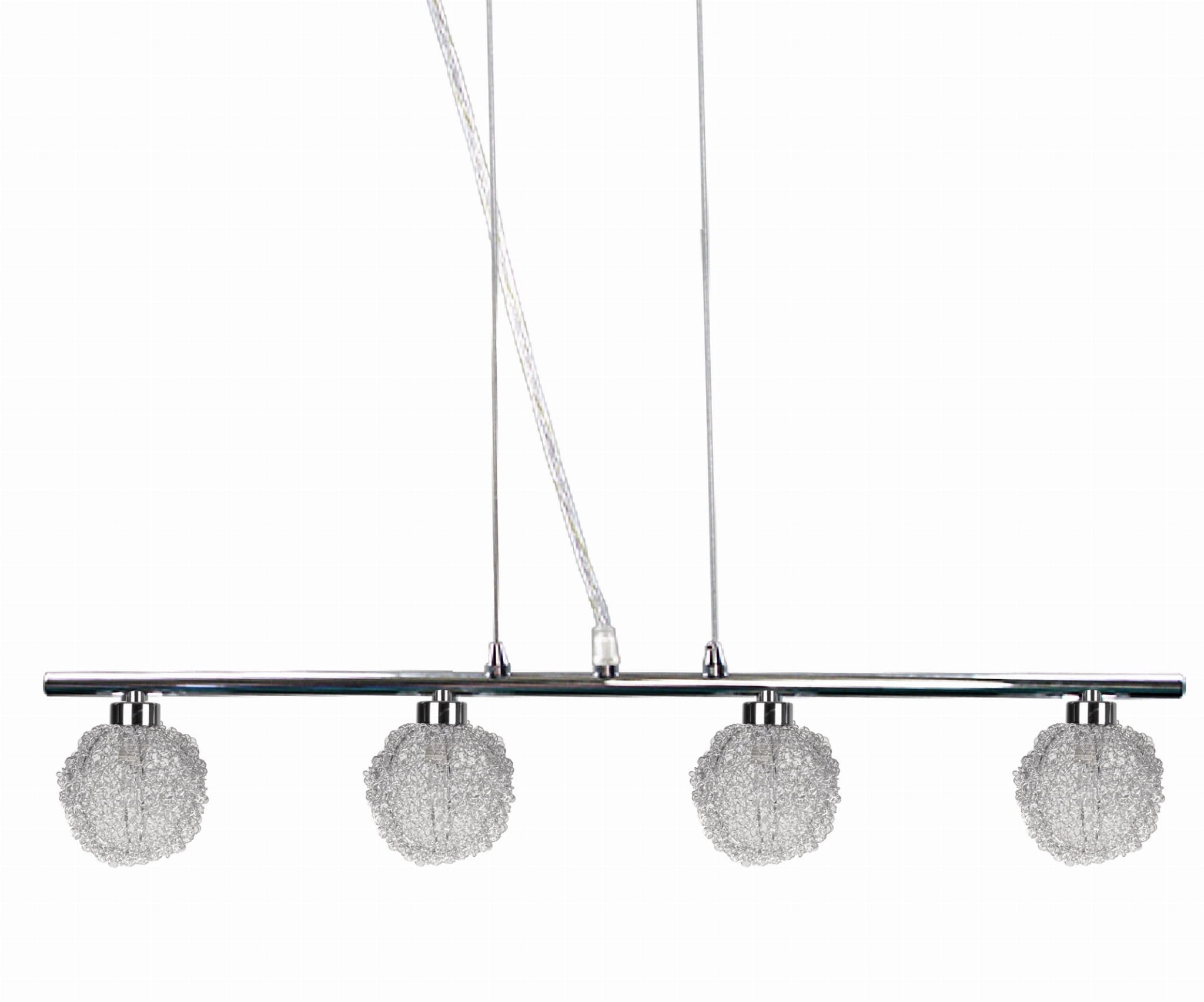 Lampa wisząca Wind chromowana-srebrna 4xG9x40W wym: 95 x 61 x 11 cm metal Candellux