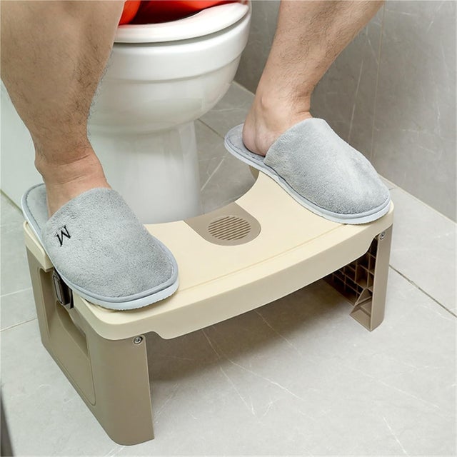 Banco de casa de banho de plástico portátil, banco de apoio de casa de banho dobrável, antiderrapante, ergonómico, castanho