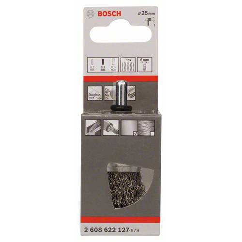 Bosch PRO Stainless Steel clean Szczotka pędzelkowa 25 x 0,30 mm prosty trzpień - 2608622127 - 2