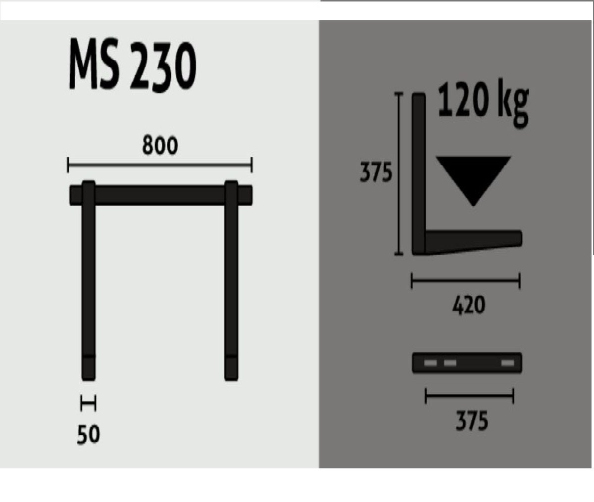 Support mural avec barre et niveau pour Climatisation MS230 Rodigas - 2