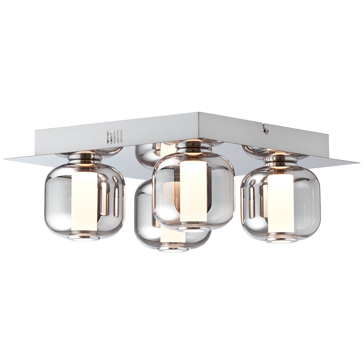 Brilliant Doro 2-płomienna lampa sufitowa LED piaskowo-czarna, metal, 2x LED, GU10, 4,5 W, z reflektorami LED (strumień świetlny: 345 lm, barwa światł - 3
