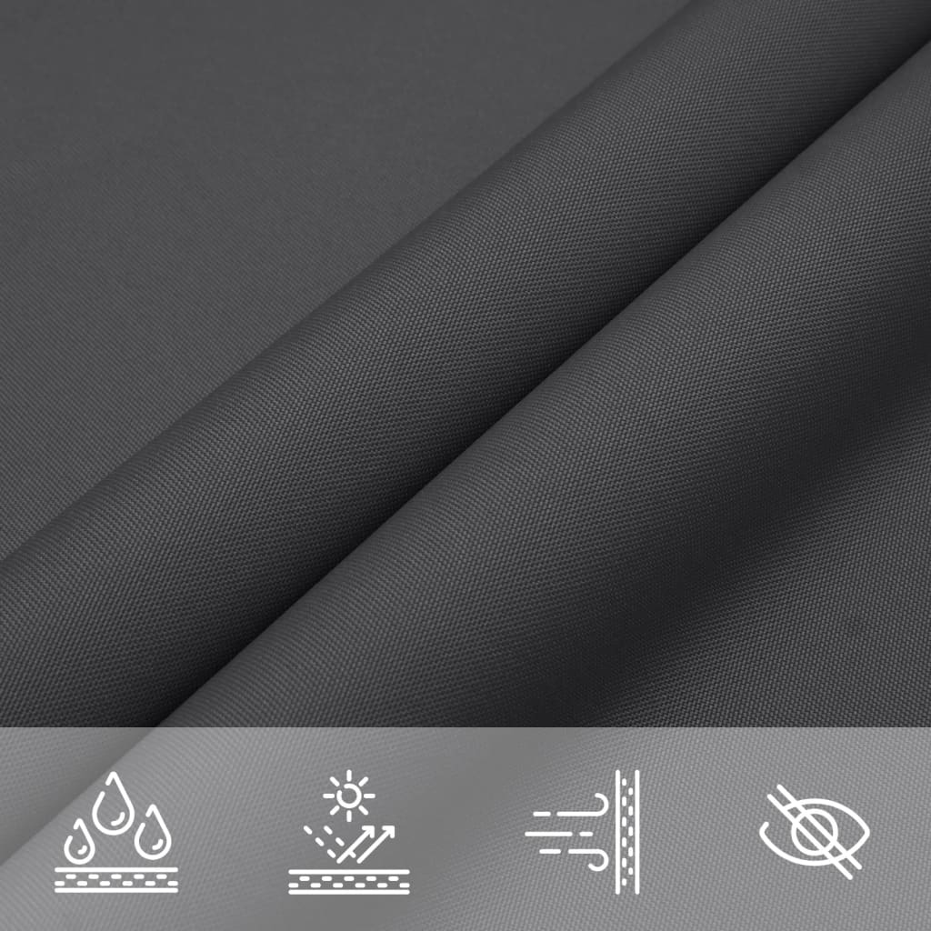 Parasol carré en tissu Oxford anthracite, pour la terrasse, 4,5 × 4,5 m - 8