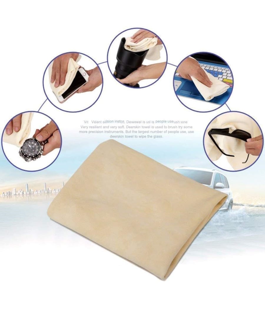 Panno In Pelle Di Daino Per Auto - Morbido, Assorbente E Senza Pelucchi Per Pulizie Precise - Foto 4