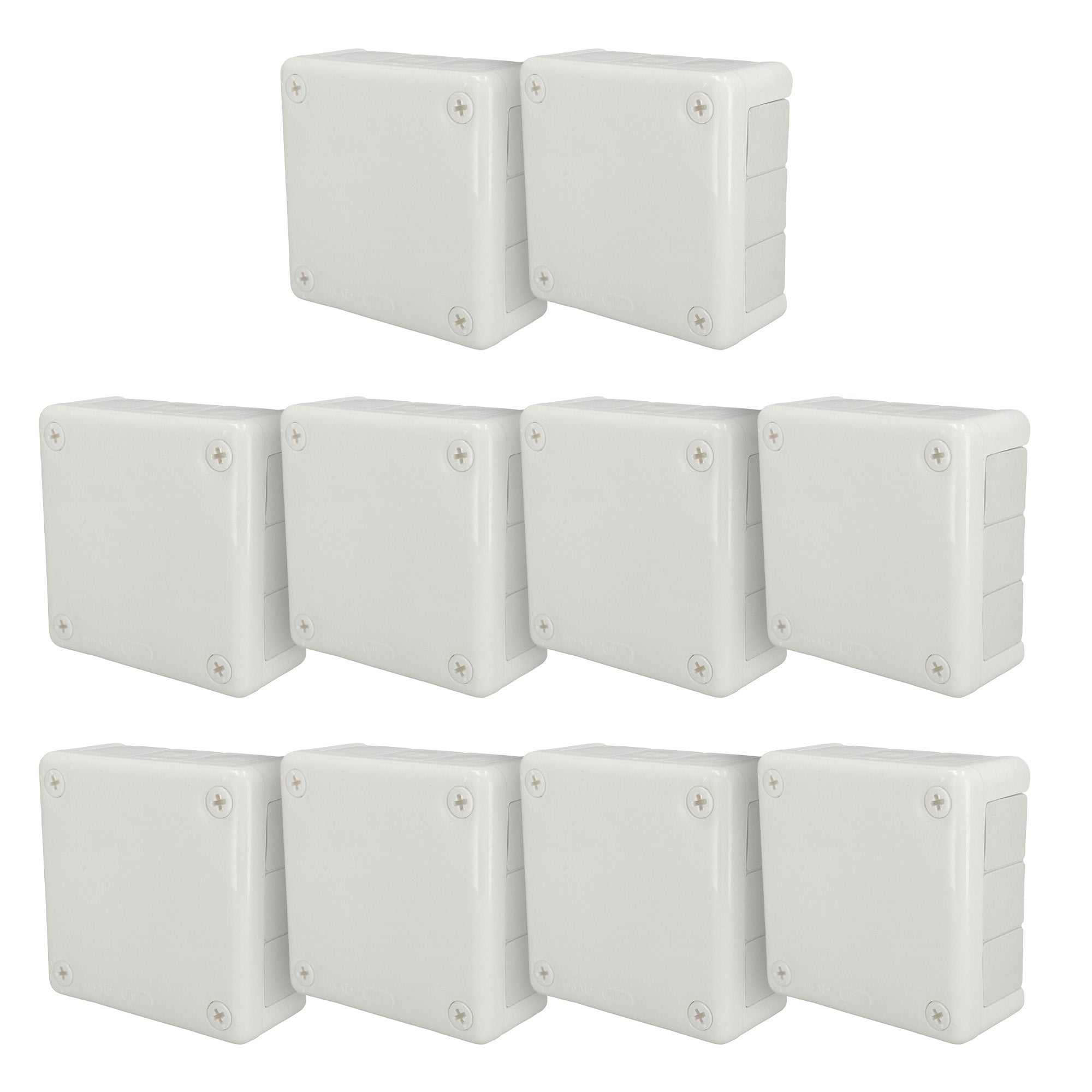 Puszka natynkowa hermetyczna 118x118x46mm 12-wlotowa, z dławikami gumowymi, IP55 zamknięcie "na wkręty", biała EDO 10 szt.
