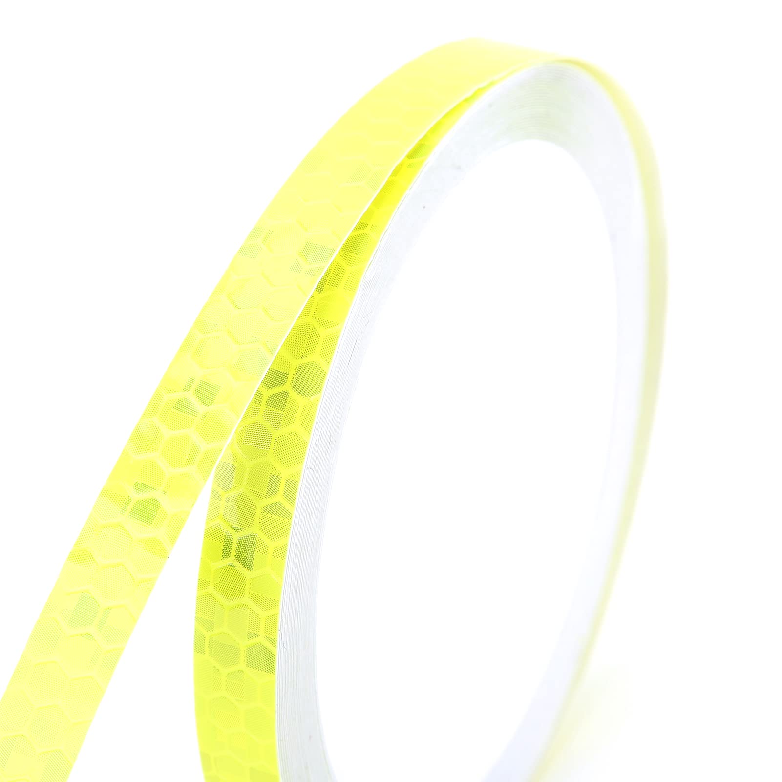Adesivos reflexivos padrão hexagonal fita luminosa impermeável para carro motocicleta decoração diy (amarelo) - 5