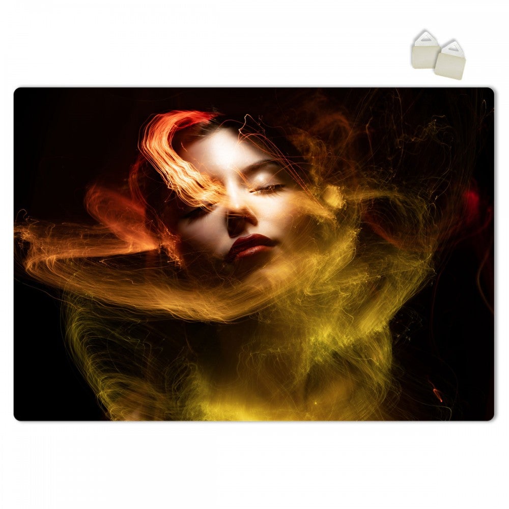 Flow mujer - póster con estructura de pvc forex expandido de 3 mm de espesor - dimensiones 100x70 cm