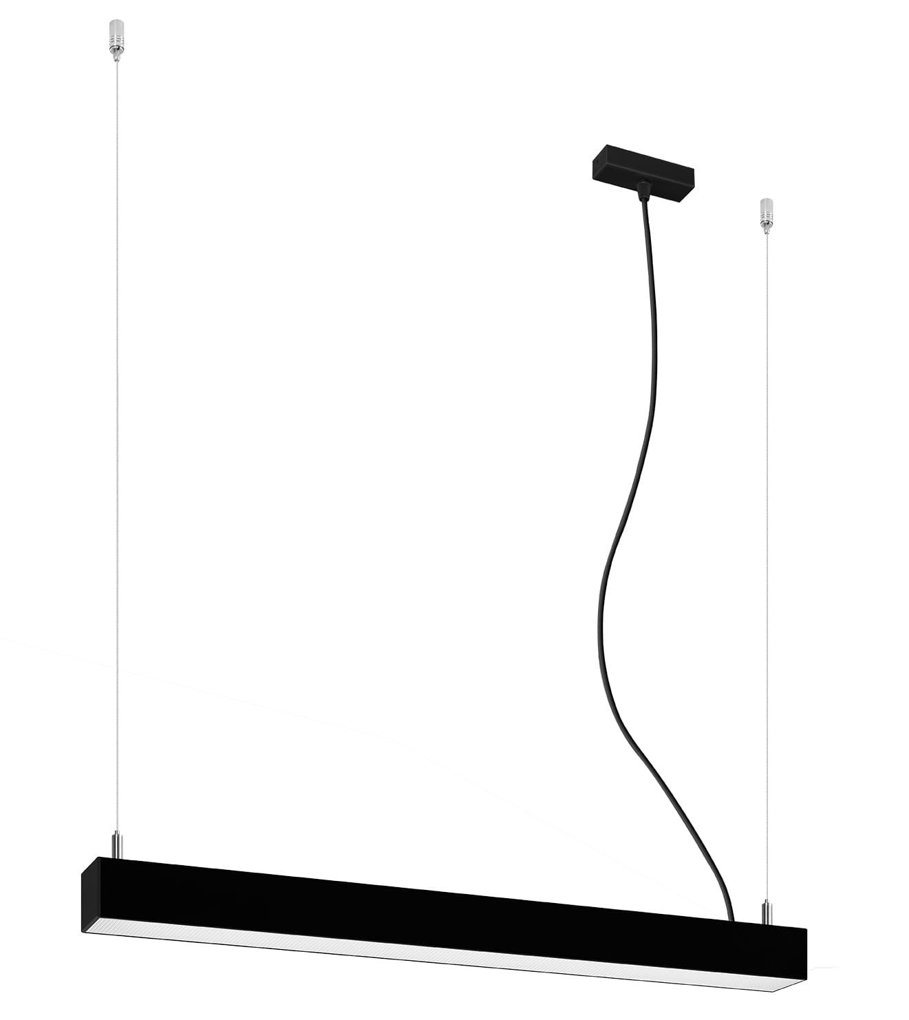 Lampa wisząca Pinne czarna LED 22W 3000K 3100lm wym: 150 x 65 x 5,5 cm metal Thoro Lighting