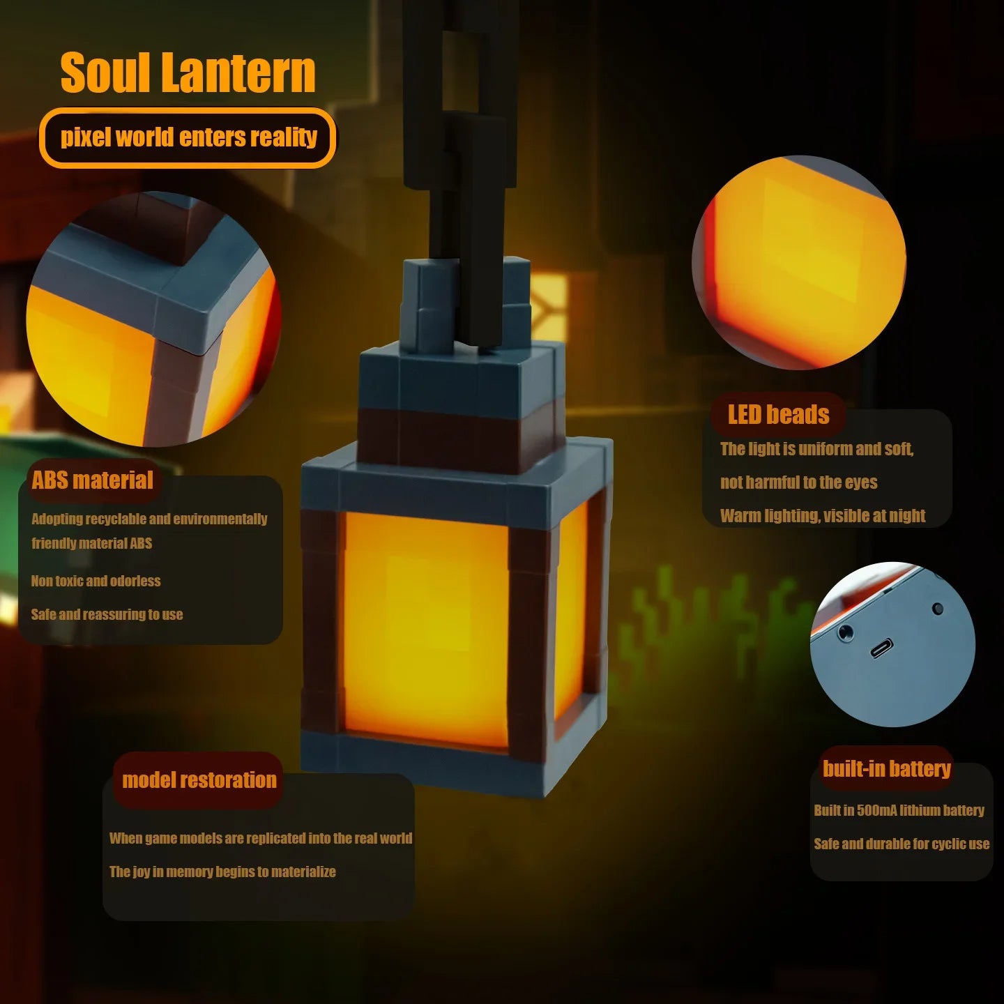 Lampka nocna w kształcie latarni, 16-kolorowa lampa nastrojowa LED z pilotem, akumulatorowa lampka nocna na stół i ścianę do dekoracji sypialni - 3