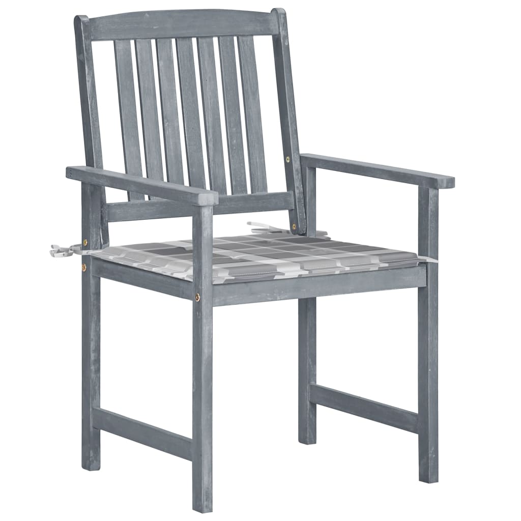Chaise de jardin avec coussin Maison Exclusive en bois Gris - 2