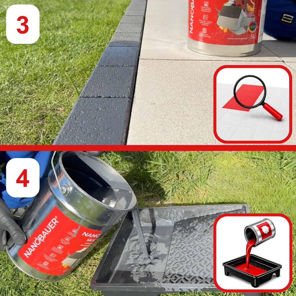 Impregnat Barwiący SZARY 7040 do kostki brukowej bruku betonu 5L na 25m² - 9