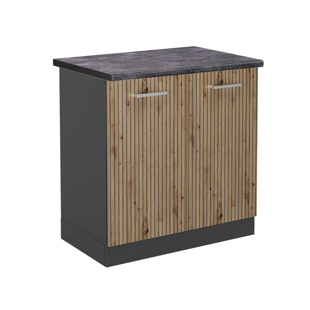 Vicco Szafka pod zlew R-Line, Dąb rzemieślniczy, 80 cm , BP Antracyt