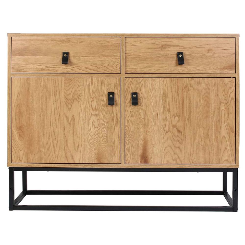 Buffet - Home Deco Factory - Abbott - Bois Et Métal - Marron Et Noir - 7