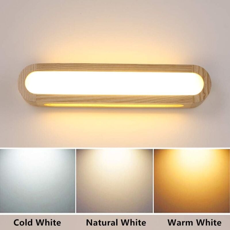 Applique murale LED d'intérieur, à intensité variable, pour salon, chambre, escaliers, couloir, salle de bain (45 cm) - 3
