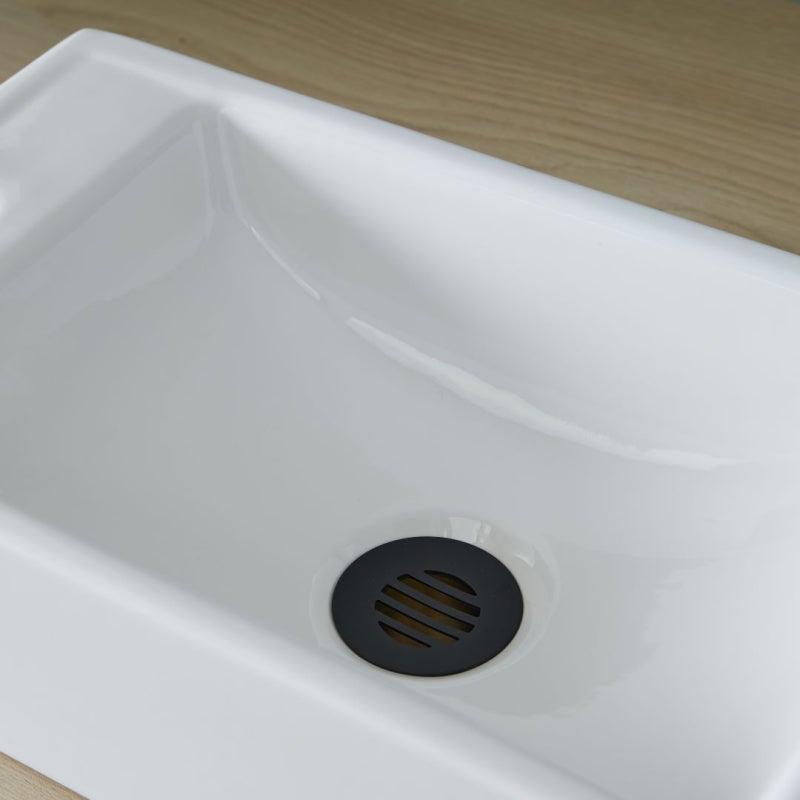 Lave mains rectangle blanc contemporain - 4