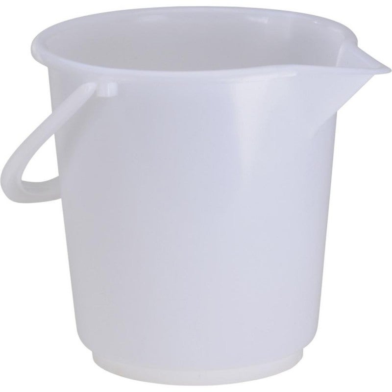 Hünersdorff Secchio industriale da 10,5 litri, forma rotonda, con beccuccio versatore Colore naturale, HDPE