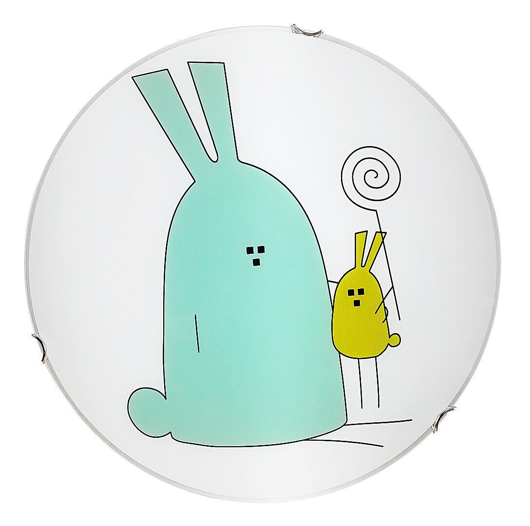 Kinkiet ścienny Flappy biało-zielony-żółty 2xE27x60W do pokoju dziecka wym: 40 x 40 cm metal IP20 Rabalux