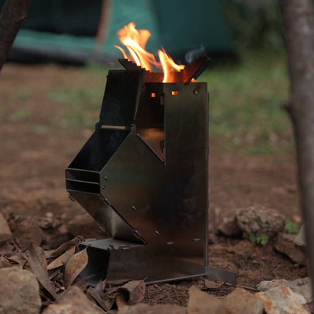 Réchaud Fusée Portable DareSpace à Bois – Cuisson Extérieure Avec Sac – Idéal Camping