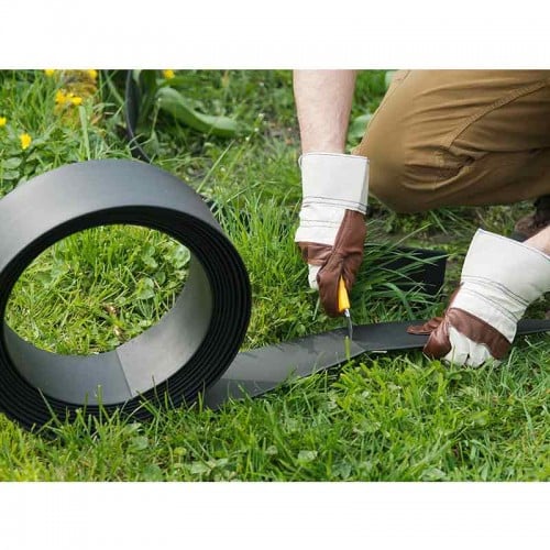 Bordure de jardin polyéthylène recyclé Taupe - H 15 cm x 10 m - 5